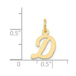 Load image into Gallery viewer, 14K Yellow Gold Small Script Initial Letter D Charm Pendant
