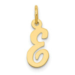 Load image into Gallery viewer, 14K Yellow Gold Small Script Initial Letter E Charm Pendant
