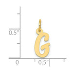 Load image into Gallery viewer, 14K Yellow Gold Small Script Letter Initial G Charm Pendant
