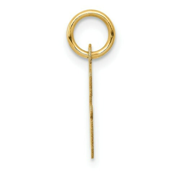 14K Yellow Gold Small Script Letter Initial G Charm Pendant
