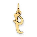 Load image into Gallery viewer, 14K Yellow Gold Small Script Initial Letter I Charm Pendant
