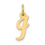 Load image into Gallery viewer, 14K Yellow Gold Small Script Initial Letter I Charm Pendant

