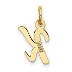 Load image into Gallery viewer, 14K Yellow Gold Small Script Initial Letter K Charm Pendant
