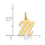 Load image into Gallery viewer, 14K Yellow Gold Small Script Initial Letter M Charm Pendant
