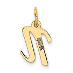 Load image into Gallery viewer, 14K Yellow Gold Small Script Initial Letter N Charm Pendant
