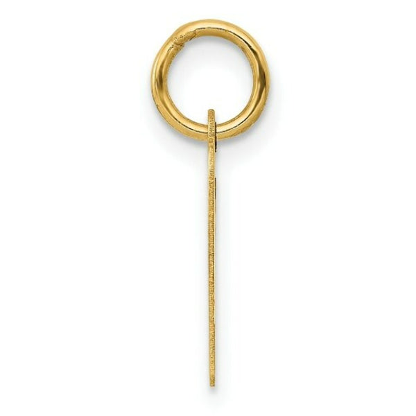14K Yellow Gold Small Script Initial Letter P Charm Pendant