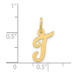 Load image into Gallery viewer, 14K Yellow Gold Small Script Letter Initial T Charm Pendant
