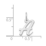 Load image into Gallery viewer, 14K White Gold Small Script Letter Initial A Charm Pendant
