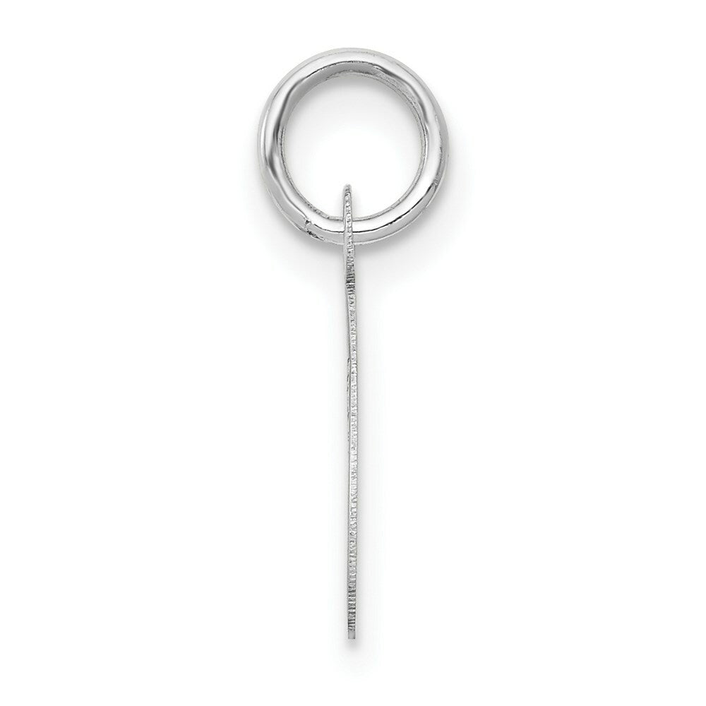 14K White Gold Small Script Initial Letter C Charm Pendant