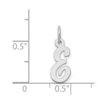 Load image into Gallery viewer, 14K White Gold Small Script Initial Letter E Charm Pendant
