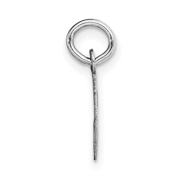 14K White Gold Small Script Initial Letter G Charm Pendant