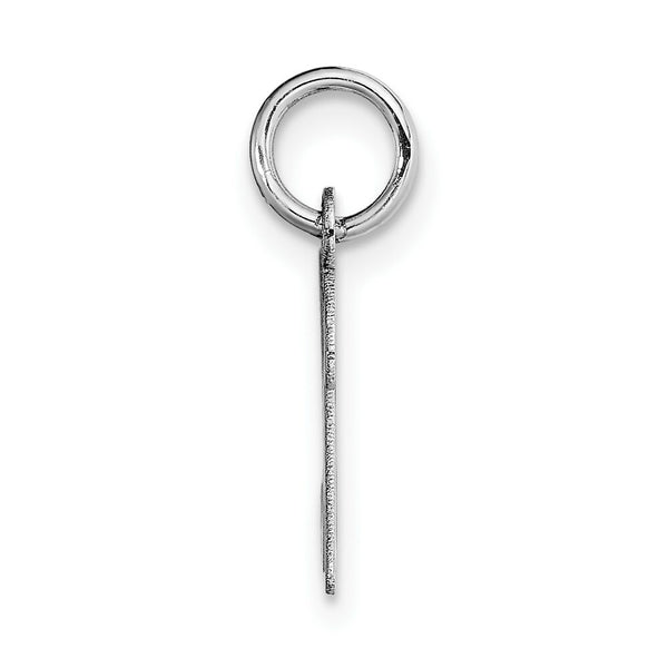 14K White Gold Small Script Initial Letter K Charm Pendant