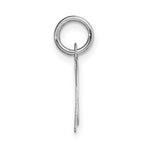 Load image into Gallery viewer, 14K White Gold Small Script Initial Letter N Charm Pendant

