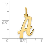 Load image into Gallery viewer, 14K Yellow Gold Medium Script Initial Letter A Charm Pendant
