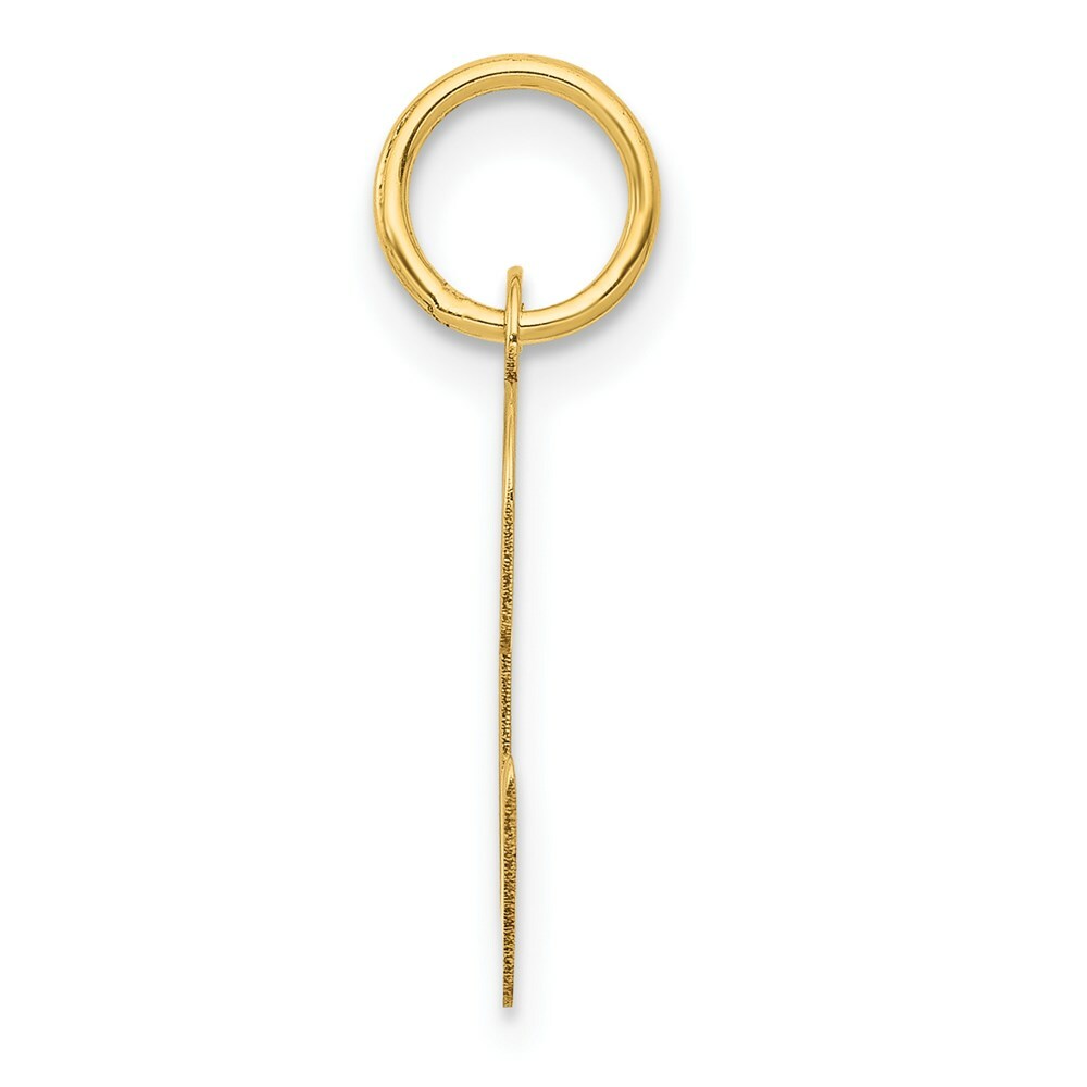 14K Yellow Gold Medium Script Initial Letter C Charm Pendant