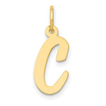 Load image into Gallery viewer, 14K Yellow Gold Medium Script Initial Letter C Charm Pendant
