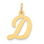 Load image into Gallery viewer, 14K Yellow Gold Medium Script Initial Letter D Charm Pendant

