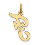 Load image into Gallery viewer, 14K Yellow Gold Medium Script Initial Letter F Charm Pendant
