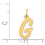 Load image into Gallery viewer, 14K Yellow Gold Medium Script Initial Letter G Charm Pendant

