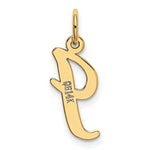 Load image into Gallery viewer, 14K Yellow Gold Medium Script Initial Letter I Charm Pendant
