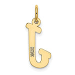 Load image into Gallery viewer, 14K Yellow Gold Medium Script Initial Letter J Charm Pendant
