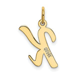 Load image into Gallery viewer, 14K Yellow Gold Medium Script Initial Letter K Charm Pendant
