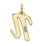 Load image into Gallery viewer, 14K Yellow Gold Medium Script Initial Letter N Charm Pendant
