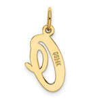 Load image into Gallery viewer, 14K Yellow Gold Medium Script Initial Letter O Charm Pendant
