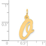 Load image into Gallery viewer, 14K Yellow Gold Medium Script Initial Letter O Charm Pendant
