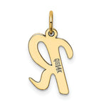 Load image into Gallery viewer, 14K Yellow Gold Medium Script Initial Letter R Charm Pendant
