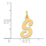Load image into Gallery viewer, 14K Yellow Gold Medium Script Initial Letter S Charm Pendant
