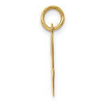 Load image into Gallery viewer, 14K Yellow Gold Medium Script Initial Letter V Charm Pendant
