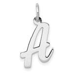 Load image into Gallery viewer, 14K White Gold Medium Script Initial Letter A Charm Pendant
