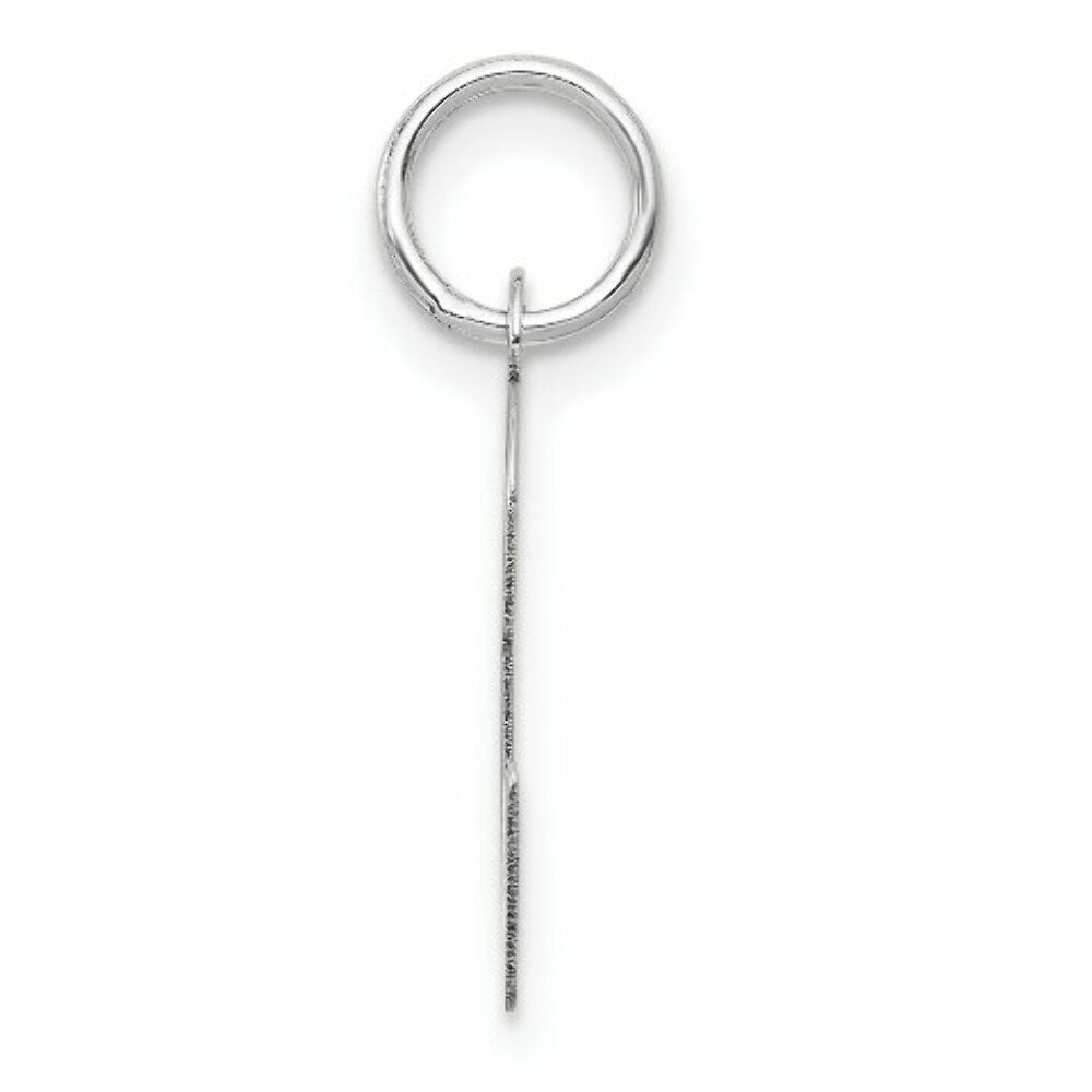 14K White Gold Medium Script Initial Letter C Charm Pendant