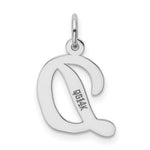 Load image into Gallery viewer, 14K White Gold Medium Script Initial Letter D Charm Pendant
