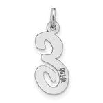 Load image into Gallery viewer, 14K White Gold Medium Script Initial Letter E Charm Pendant
