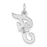Load image into Gallery viewer, 14K White Gold Medium Script Initial Letter F Charm Pendant
