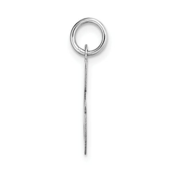 14K White Gold Medium Script Initial Letter G Charm Pendant