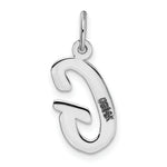 Load image into Gallery viewer, 14K White Gold Medium Script Initial Letter G Charm Pendant
