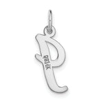 Load image into Gallery viewer, 14K White Gold Medium Script Initial Letter I Charm Pendant
