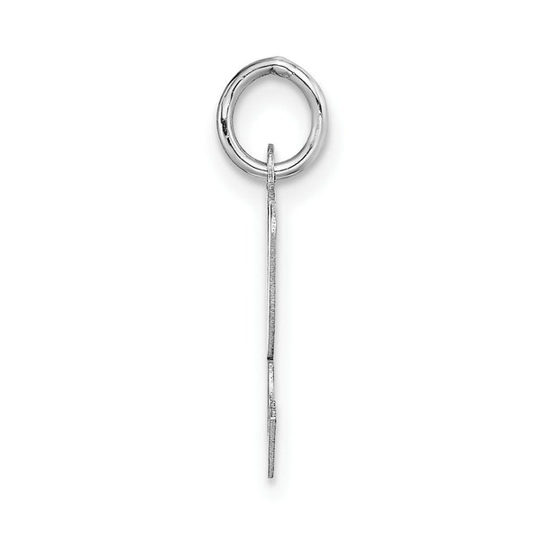 14K White Gold Medium Script Initial Letter K Charm Pendant