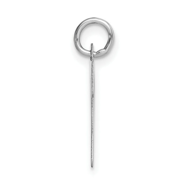 14K White Gold Medium Script Initial Letter P Charm Pendant