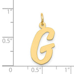 Load image into Gallery viewer, 14K Yellow Gold Large Script Initial Letter G Charm Pendant

