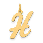Load image into Gallery viewer, 14K Yellow Gold Large Script Initial Letter H Charm Pendant
