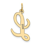 Load image into Gallery viewer, 14K Yellow Gold Large Script Initial Letter L Charm Pendant
