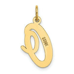 Load image into Gallery viewer, 14K Yellow Gold Large Script Initial Letter O Charm Pendant
