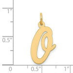 Load image into Gallery viewer, 14K Yellow Gold Large Script Initial Letter O Charm Pendant
