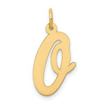 Load image into Gallery viewer, 14K Yellow Gold Large Script Initial Letter O Charm Pendant
