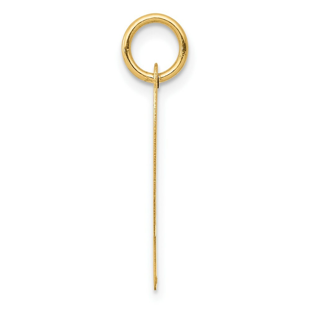 14K Yellow Gold Large Script Initial Letter P Charm Pendant