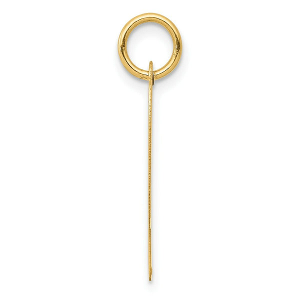 14K Yellow Gold Large Script Initial Letter P Charm Pendant
